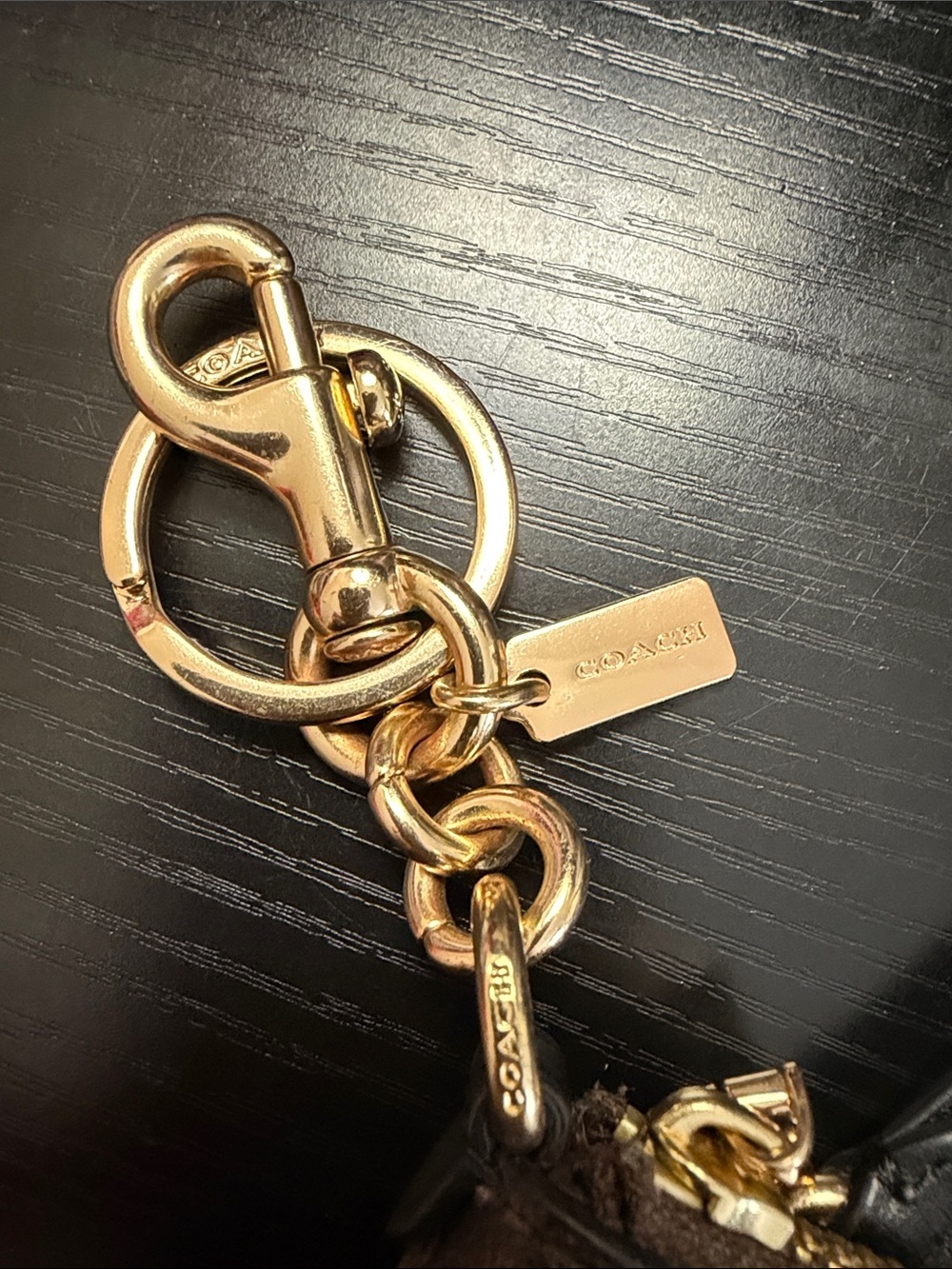 Coach Mini Gallery Bag Charm In Signature Canvas - Brown - Picture 4 of 4